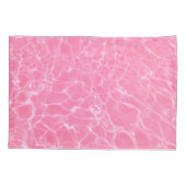 リアルなピンクの水パターン 枕カバー (裏面-左)