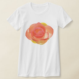 リアルなピーチウォーターリリーの花Tシャツ Tシャツ