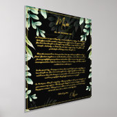 リアルなフォイル 新婦 新郎 母 父 ありがとう 箔ポスター (レイダウン)