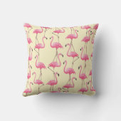 リアルなフラミンゴの鳥の垂直パターン クッション (裏面)