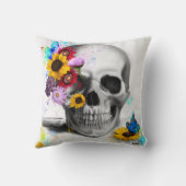 リアルなフローラバタフライスカル クッション (裏面)