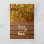 リアルなブラウン&レッドのバレンティンチョコレートおもしろい カード (内部)