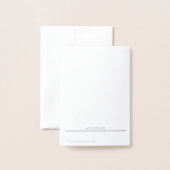 リアルなホイルを使ったオリジナル銀色グリーティングカード Thinking of You 箔カード (裏面封筒付き)