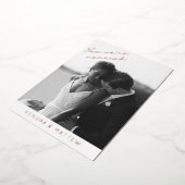 リアルなホイルを使ったモダンな結婚式の秘密結婚発表 箔招待状 (回転した状態)