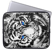 リアルなホワイトタイガーヘッド – Tiger Laptop Case ラップトップスリーブ (正面)