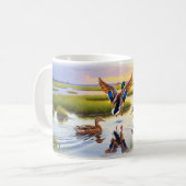 リアルなマラードデジタ絵を描ルのマグラップデザイン コーヒーマグカップ (正面左)