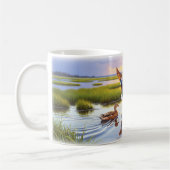 リアルなマラードデジタ絵を描ルのマグラップデザイン コーヒーマグカップ (左)