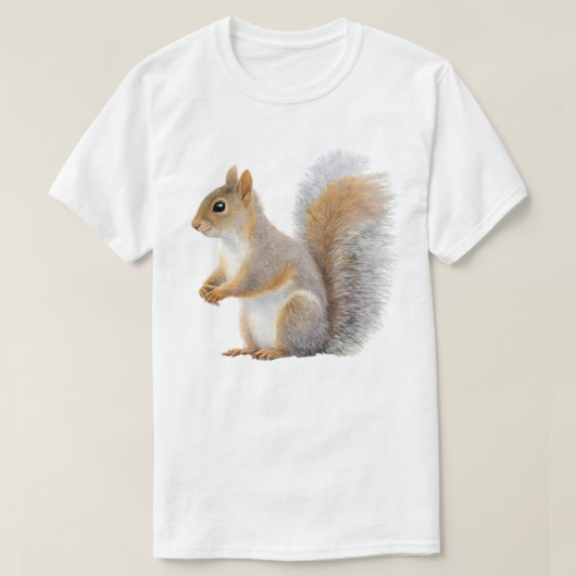 リアルなリス肖像画 Tシャツ (デザイン正面)