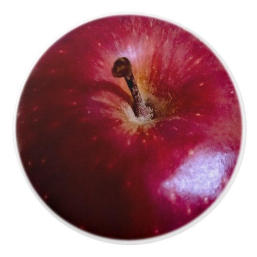 リアルなリンゴ セラミックノブ (正面)