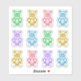 リアルなレインボーグミベアカスタムカットステッカー シール