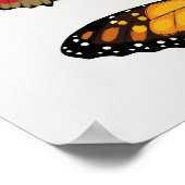 リアルなヴィンテージ蝶コレクション。 ポスター (角)