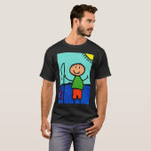 リアルな依存症 - 一生釣りにハマる Tシャツ (正面フル)