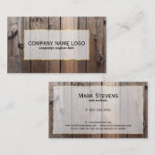 リアルな外観の木素朴板金ゴールドアクセント 名刺 (正面/裏面)