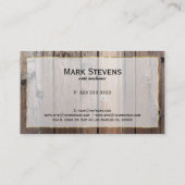 リアルな外観の木素朴板金ゴールドアクセント 名刺 (裏面)