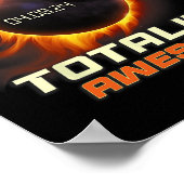 リアルな太陽のTotal Eclipse 2024全体のWeasom ポスター (角)