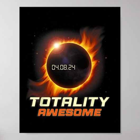 リアルな太陽のTotal Eclipse 2024全体のWeasom ポスター (正面)