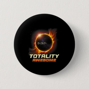 リアルな太陽のTotal Eclipse 2024全体のWeasom 缶バッジ