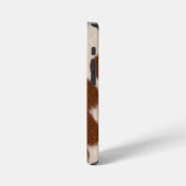 リアルな子牛革パターン iPhoneケース (左側面)