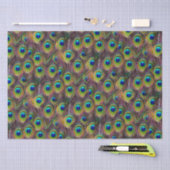 リアルな孔雀の羽ボヘミア 薄葉紙 (クラフト)