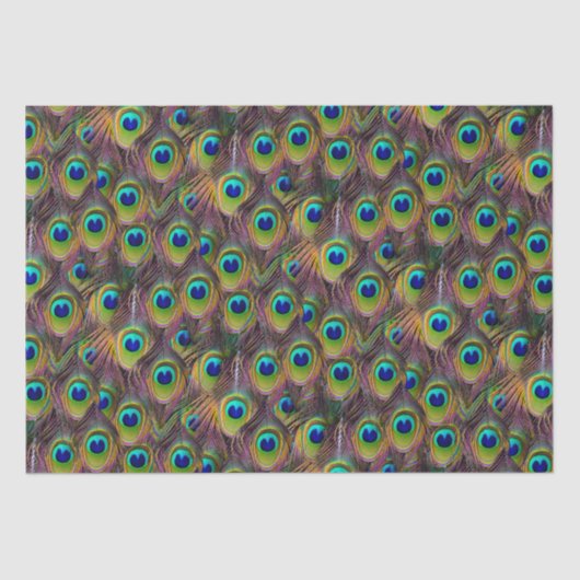 リアルな孔雀の羽ボヘミア 薄葉紙 (正面)
