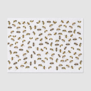 リアルな実物大のミツバチの切り離しまたはラップ 薄葉紙