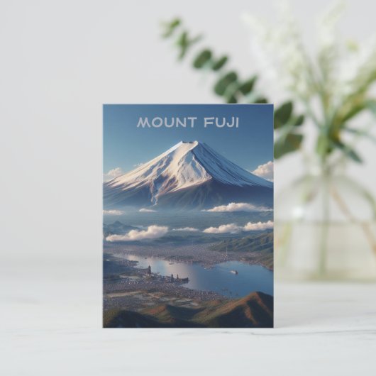 リアルな富士山の風景 日本旅行 ポストカード (スタンド正面)