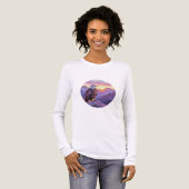 リアルな岩上の鷲 - 雄大な野生の風景 トライブレンドTシャツ (正面全体)