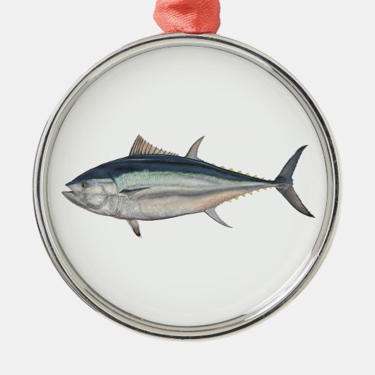 リアルな巨大なクロマグロの帽子 メタルオーナメント (正面)