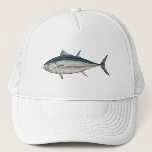 リアルな巨大なタイセイヨウクロマグロの帽子 キャップ (正面)
