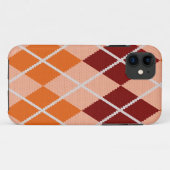 リアルな布アーガイル柄の地 Case-Mate iPhoneケース (裏面(横))