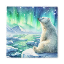 リアルな星空観察ホッキョクグママグネット