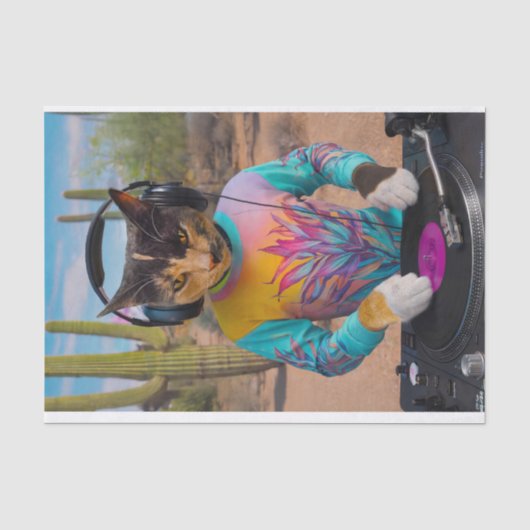 リアルな曲を披露するDJ子猫、Purr Mix-a-Lot 薄葉紙 (正面)