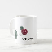 リアルな樹脂ボッモダンチェボールをカスタマイズ コーヒーマグカップ (正面左)