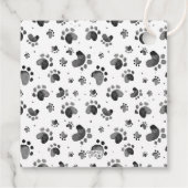 リアルな水彩犬の誕生日パーティーありがとう フェイバータグ (裏面)