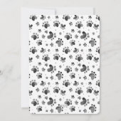 リアルな水彩犬の誕生日パーティー、任意の年齢 招待状 (裏面)