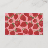 リアルな熟した赤いちご果実グラフィック 名刺 (裏面)