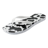 リアルな牛のプリント白黒 ビーチサンダル (アングル)