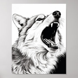 リアルな犬の大人の色 ポスター