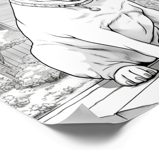 リアルな犬の大人の色 ポスター (角)