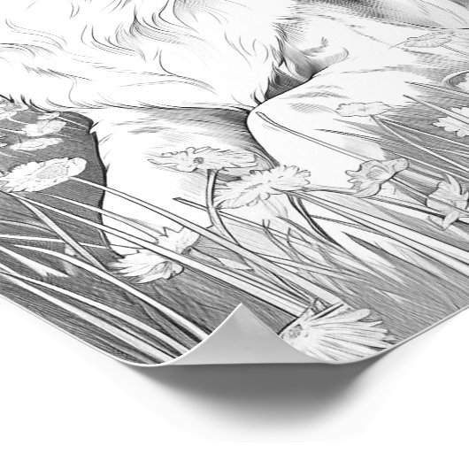 リアルな犬の大人の色 ポスター (角)