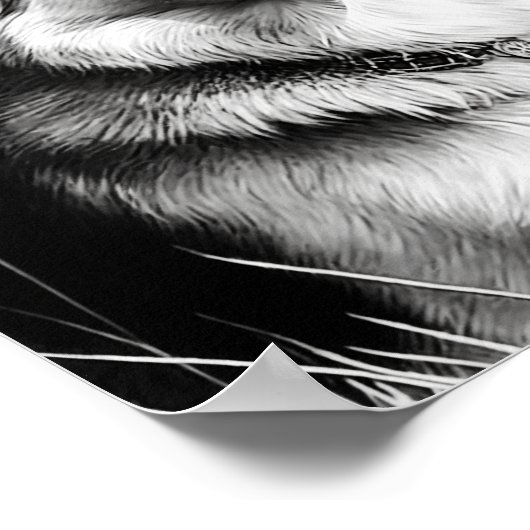 リアルな犬の大人の色 ポスター (角)