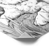 リアルな犬の大人の色 ポスター (角)