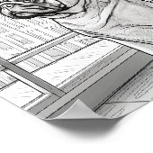 リアルな犬の大人の色 ポスター (角)