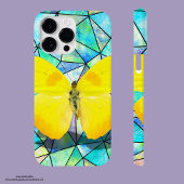 リアルな珍しいネオンの明るい黄色の蝶 Case-Mate iPhoneケース