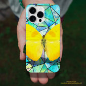 リアルな珍しいネオンの明るい黄色の蝶 Case-Mate iPhoneケース