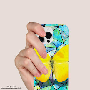 リアルな珍しいネオンの明るい黄色の蝶 Case-Mate iPhone 14 PRO MAXケース