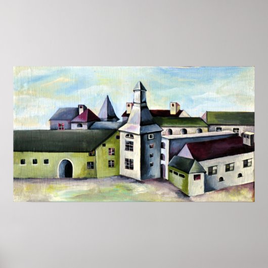 リアルな神秘的な石の城、リエージュ ポスター (正面)