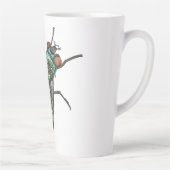 リアルな緑のボトルハウスフライ カフェラテマグ (右)