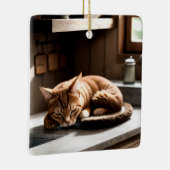 リアルな美術ネコ写真 セラミックオーナメント (右)