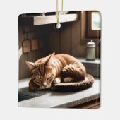 リアルな美術ネコ写真 セラミックオーナメント (左)